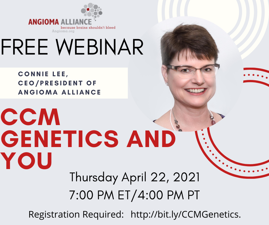 genetics webinar, photo of Connie Lee, a white woman, she has short brown hair and is wearing glasses