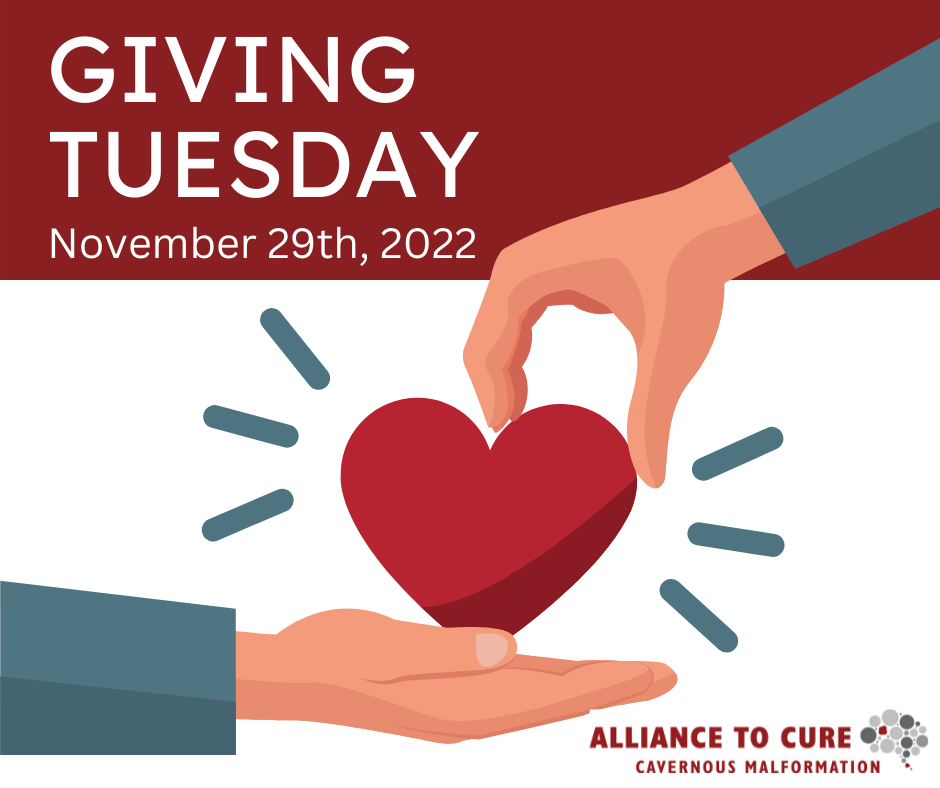 Giving Tuesday, one hand holding a heart and placing it another pair of hands