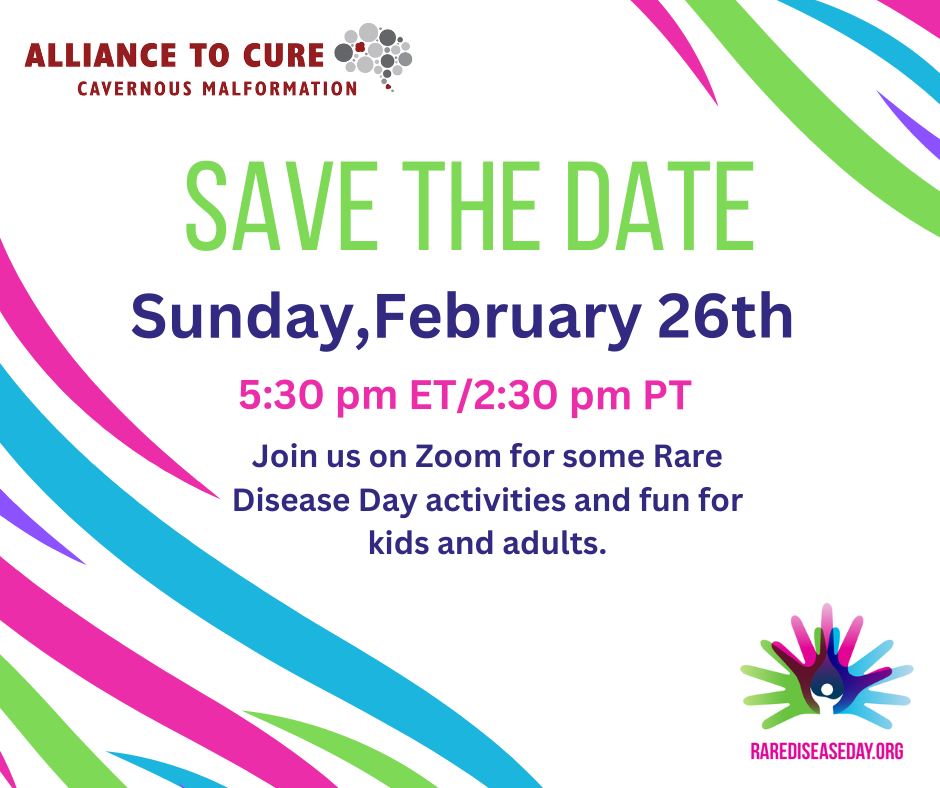 Poster advertising February 26th Rare Disease Day Zoom