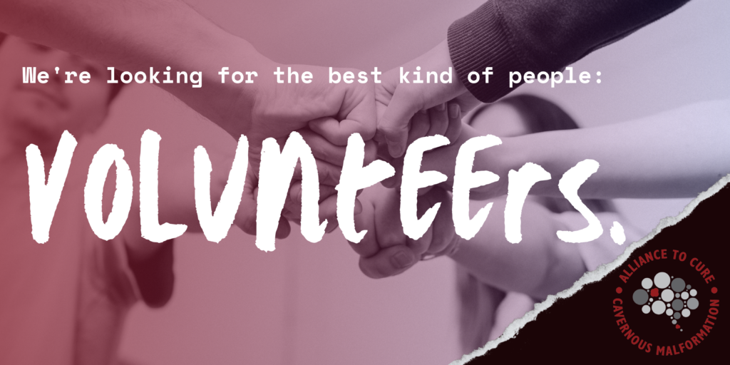 Text says, We're looking for the best kind of people: Volunteers.