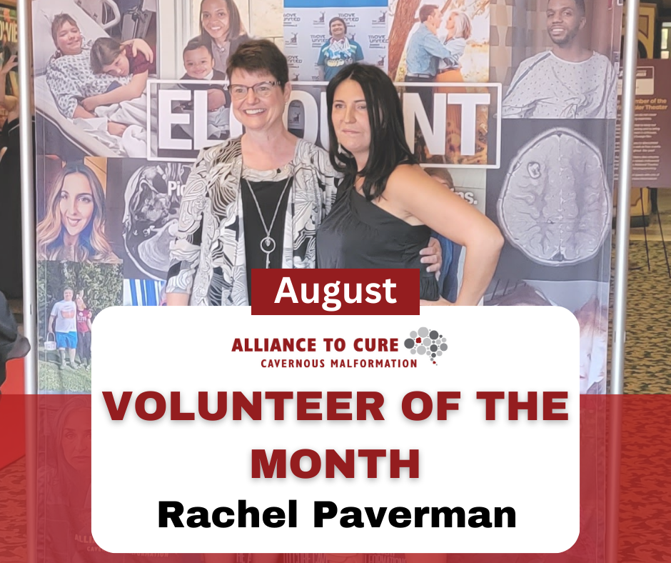 Volunteer of the Month, Rachel Paverman. Rachel is photographed with Connie Lee at the Premier of Eloquent.