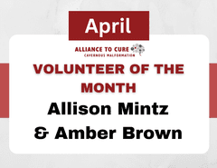 Volunteer of the month Allison Mintz and Amber Brown