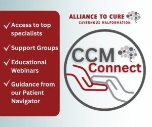 CCM Connect: Access to top specialists, support groups, educational webinars, guidance from our patient navigator.