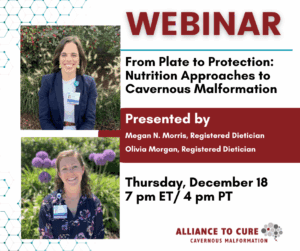 information about a webinar that is repeated in the body of the post and a photos of two white women who are both smiling. 