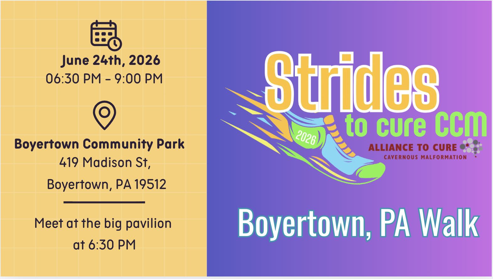 Boyertown, PA Strides to Cure Walk